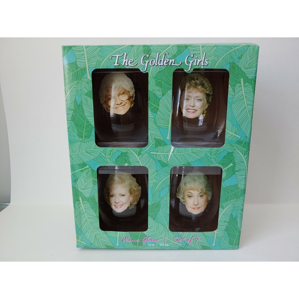 Golden Girls wine glass set of 4 NIB‎ ABC Studios Betty White